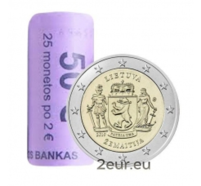 Lithuania 2 euro UNC roll 2019 - Zemaitija for 85.00 € ✅