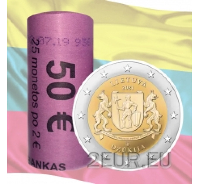 Lituania 2 euros UNC rollo 2021 - Dzūkija por 75.00 € ✅