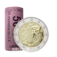 Lithuania 2 euro UNC roll 2022 - 35 Years of the Erasmus Lithuania 2 euro UNC roll 2022 - 35 Years of the Erasmus