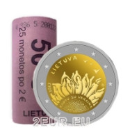 Lithuania 2 euro UNC roll 2023 - Together with Ukraine Lithuania 2 euro UNC roll 2023 - Together with Ukraine