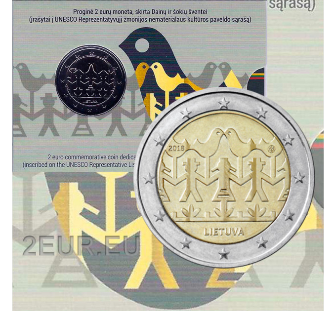 Lituania 2 euros BU 2018 - Celebración de Canto y Danza por 43.50 € ✅
