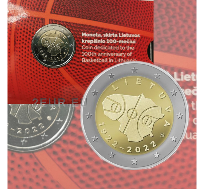 Lituania 2 euros BU 2022 - 100 años de Baloncesto en Lituania por 34.00 € ✅