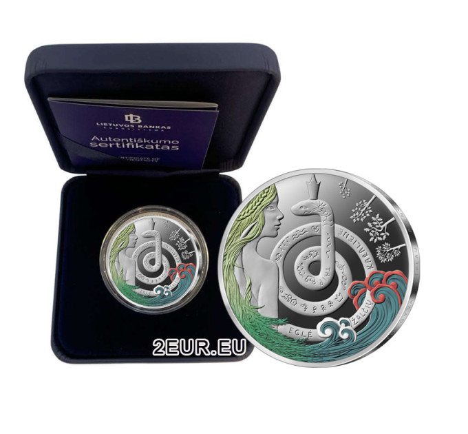 Lithuania 5 euro silver proof 2021 - Eglė - Queen of Serpents for 95.00 € ✅