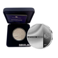 Lituania 20 euros plata proof 2022 - Centenario del Banco de Lituania
