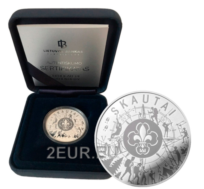 Lituania 5 euros plata proof 2019 - Exploradores por 74.00 € ✅