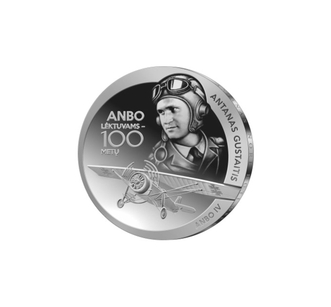 Lithuania 10 euro silver proof 2025 - ANBO aircraft - 100 years for 92.00 € ✅