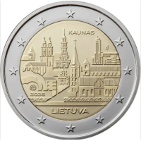 Lituania 2 euros UNC rollo 2026 - KAUNAS