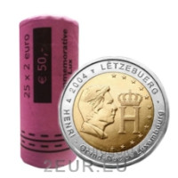 Luxembourg 2 euro UNC roll 2004 - The Grand Duke Henri Luxembourg 2 euro UNC roll 2004 - The Grand Duke Henri