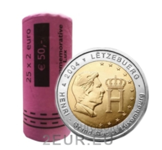 Luxembourg 2 euro UNC roll 2004 - The Grand Duke Henri for 110.00 € ✅