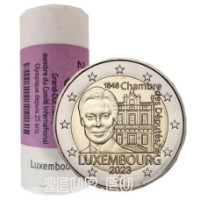 Luxembourg 2 euro UNC roll 2023 - 175th Anniversary of the Chamber of Deputies and the First Constitution Luxembourg 2 euro UNC roll 2023 - 175th Anniversary of the Chamber of Deputies and the First Constitution