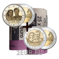 Luxemburgo 2 euros UNC rollo 2021 - 40º aniversario de boda del Gran Duque Enrique y la Gran Duquesa María Teresa por 225.00 € ✅
