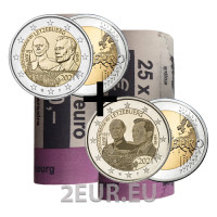 Luxemburgo 2 euros UNC rollo 2021 - Centenario del nacimiento del Gran Duque Juan