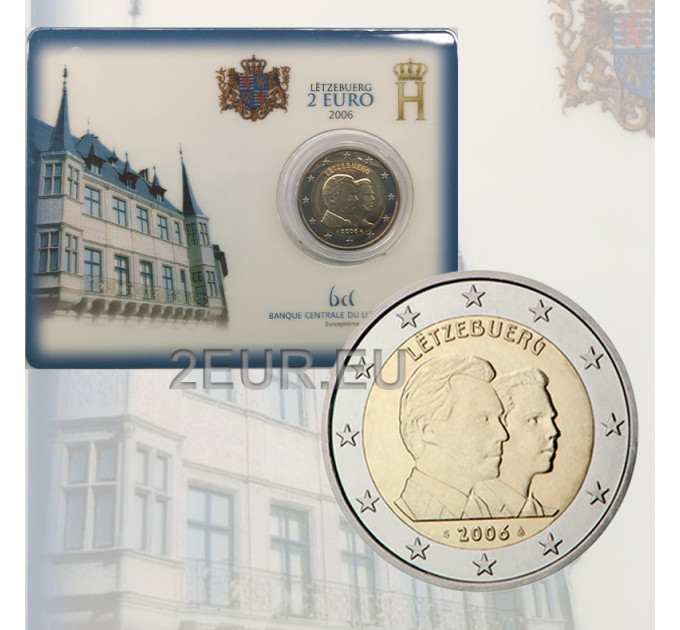 Luxemburgo 2 euros BU 2006 - 25 Aniversario del Nacimiento del Gran Duque Heredero Guillaume por 30.50 € ✅