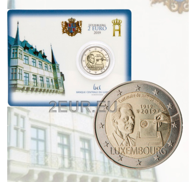 Luxemburgo 2 euros BU 2019 - Centenario del Derecho al Voto Universal por 69.50 € ✅