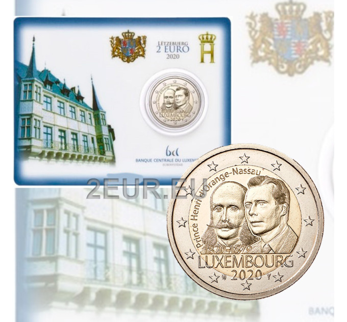 Luxembourg 2 euro BU 2020 - 200th Anniversary of the Birth of Prince Henry of Orange-Nassau for 45.00 € ✅