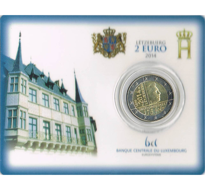 Luxemburgo 2 euros BU 2014 - 175º aniversario de la Independencia del Gran Ducado de Luxemburgo por 49.90 € ✅