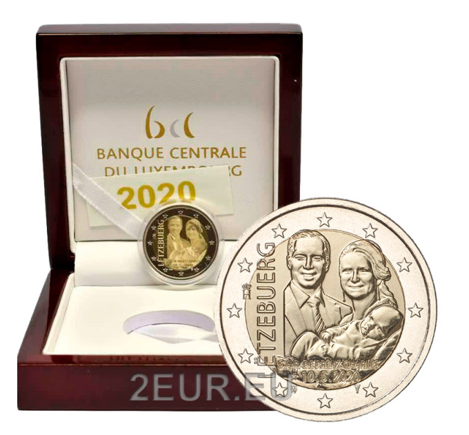 Luxemburgo 2 euros Proof 2020 - Nacimiento del Príncipe Carlos por 180.00 € ✅