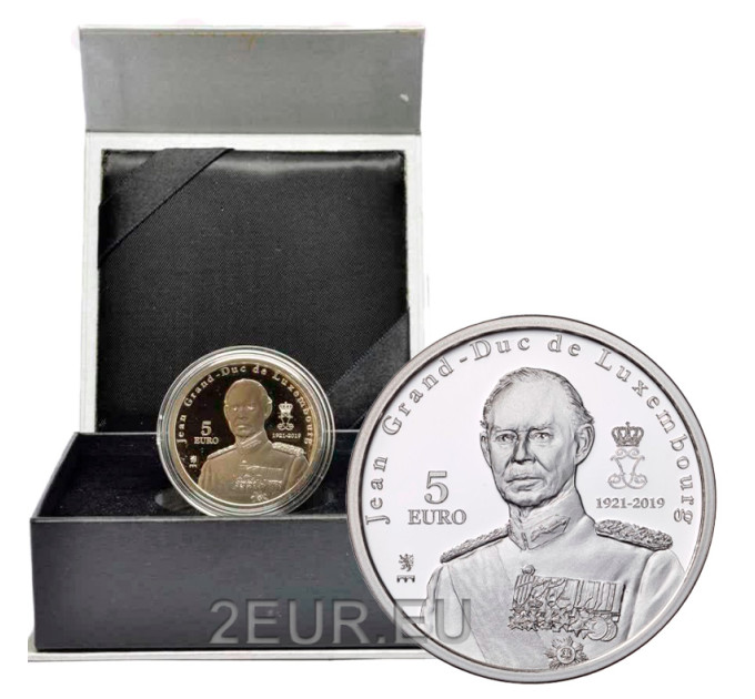 Luxembourg 5 euro silver Proof 2019 - Grand Duke Jean for 85.79 € ✅