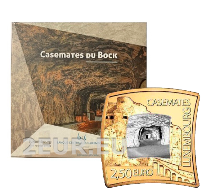 Luxemburgo 2,5 euros plata PROOF 2021 - Casamatas Bock por 55.50 € ✅