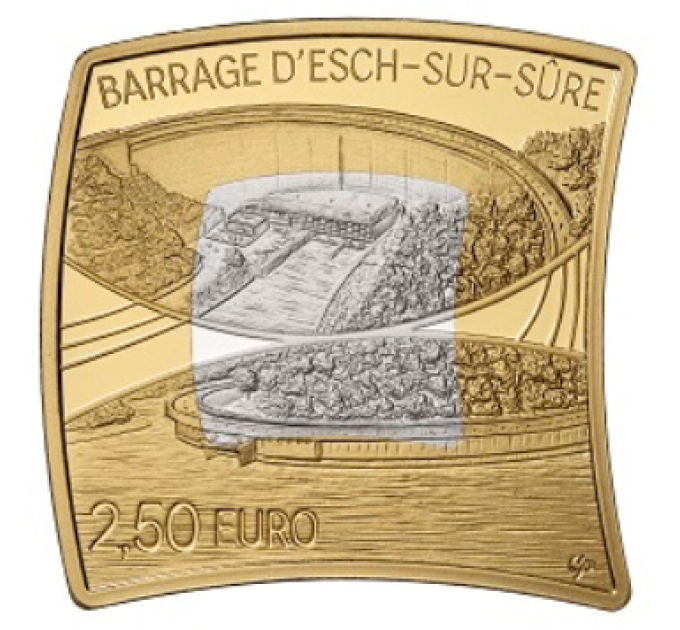 Luxemburgo 2,5 euros plata PROOF 2024 - PRESA DE ESCH-SUR-SURE por 56.50 € ✅