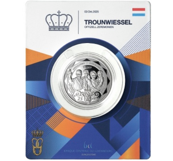 Luxembourg 25 euro silver Proof 2026 - IMPORTANT EVENTS RELATED TO THE DYNASTY for 139.00 € ✅