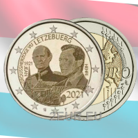 Luxemburgo 2 euros UNC 2021 - 100 Aniversario del Nacimiento del Gran Duque Jean photo