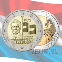 2 euros Luxemburgo UNC 2022 - Bandera 50 Años Luxemburgo