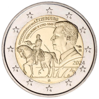 Luxemburgo 2 euros UNC 2024 - 175º aniversario de la muerte del gran duque Guillaume II