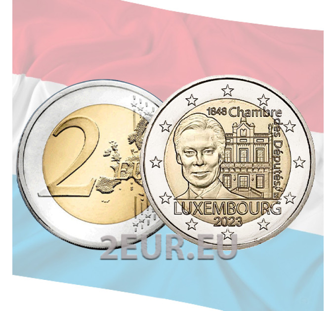 Luxemburgo 2 euros UNC 2023 - 175 Aniversario de la Cámara de Diputados y la Primera Constitución por 8.50 € ✅