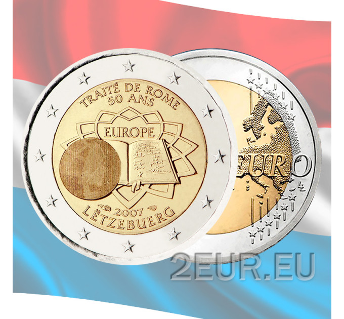 Luxemburgo 2 euros UNC 2007 - 50 Años Tratado de Roma por 5.90 € ✅