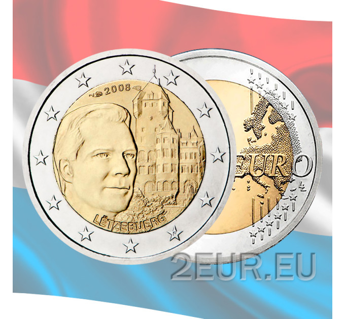 Luxemburgo 2 euros UNC 2008 - Chateau de Berg por 11.90 € ✅