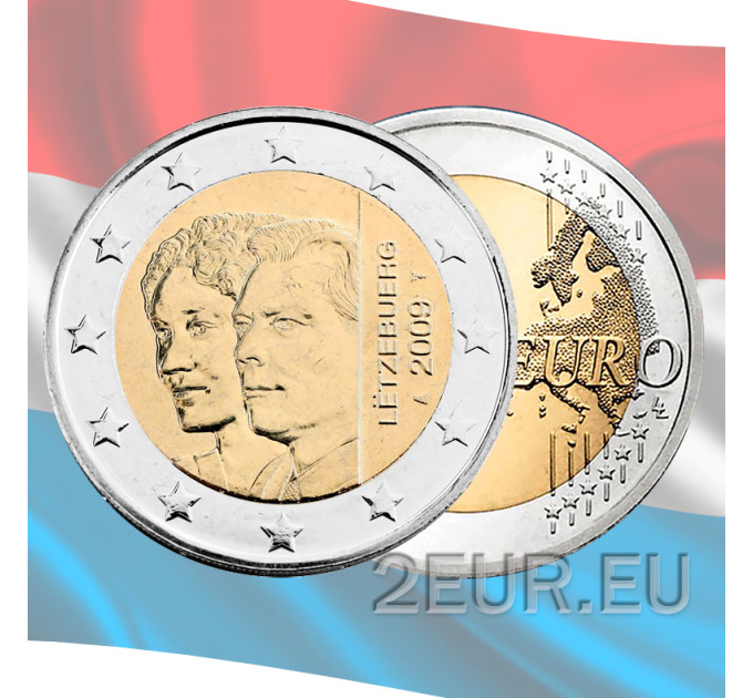 Luxemburgo 2 euros UNC 2009 - 90 Aniversario de la Ascensión al Trono de la Gran Duquesa Carlota por 5.90 € ✅