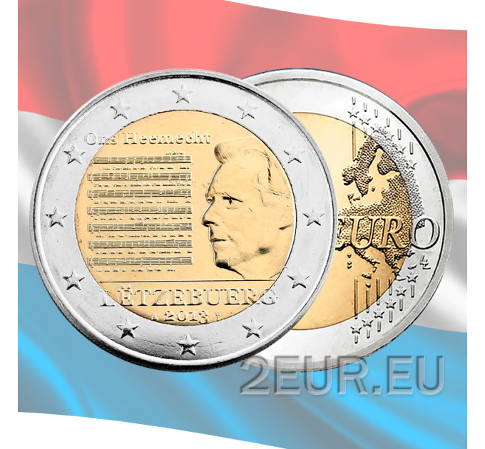 Luxembourg 2 euro UNC 2013 - National Anthem of the Grand Duchy of Luxembourg for 6.20 € ✅