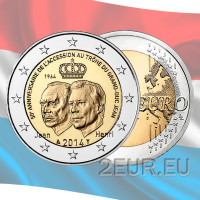 Luxembourg 2 euro UNC 2014 - 50th Anniversary of the Accession to the Throne of the Grand-Duke Jean Luxembourg 2 euro UNC 2014 - 50th Anniversary of the Accession to the Throne of the Grand-Duke Jean