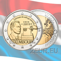 Luxemburgo 2 euros UNC 2019 - Centenario del Derecho Universal al Voto