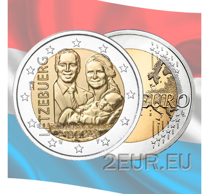 Luxembourg 2 euro UNC 2020 - Birth of Prince Charles relief for 5.50 € ✅