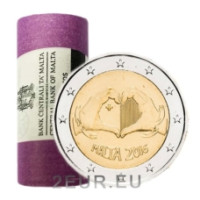 Malta 2 euro UNC roll 2016 - Love
