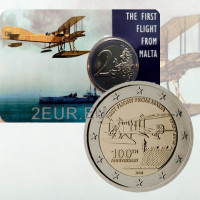 Malta 2 euros BU 2015 - Centenario del primer vuelo desde Malta