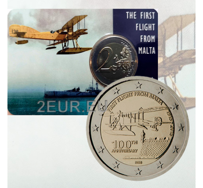 Malta 2 euros BU 2015 - Centenario del primer vuelo desde Malta por 26.00 € ✅