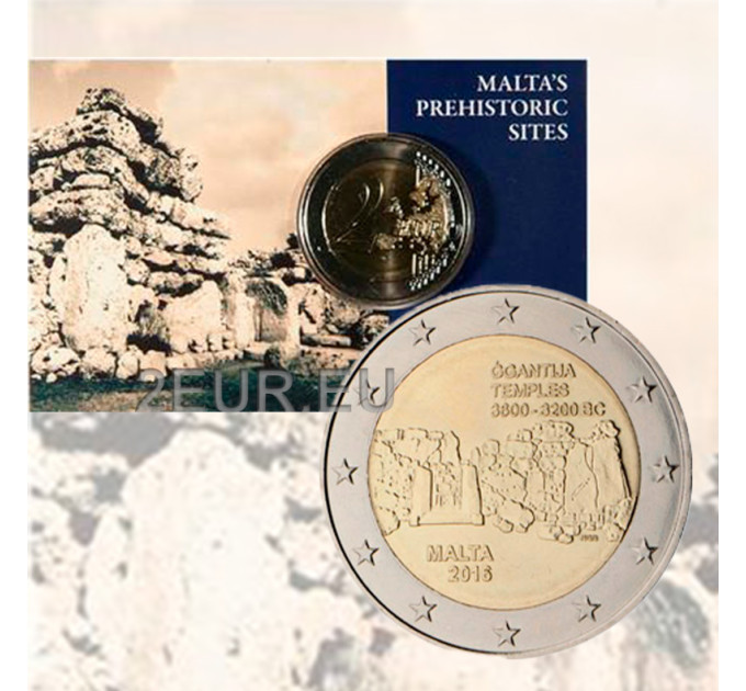 Malta 2 euros BU 2016 - Templos de Ggantija en Gozo por 18.50 € ✅
