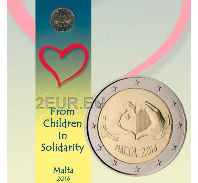 Malta 2 euro BU 2016 - Solidarity Through Love for 20.50 € ✅