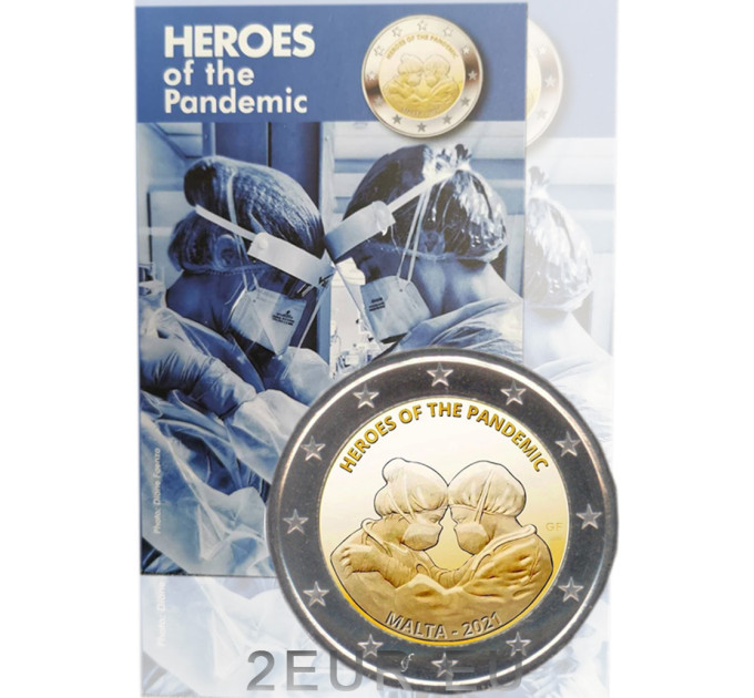 Malta 2 euros BU 2021 - Héroes de la pandemia por 98.00 € ✅