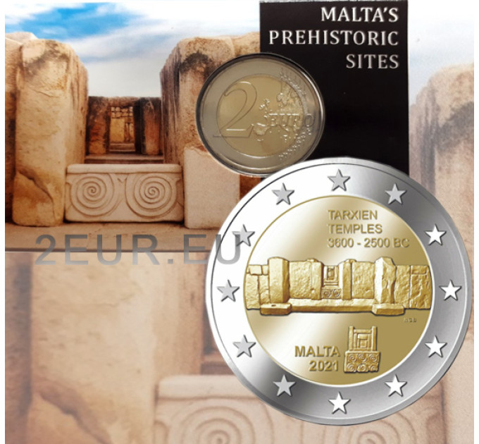 Malta 2 euro BU 2021 - Tarxien Temple for 19.50 € ✅