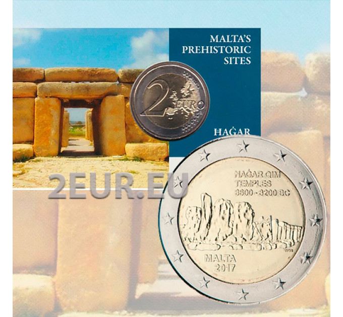 Malta 2 euro BU 2017 - Hagar Qim Temples for 17.00 € ✅