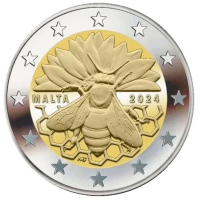 Malta 2 euros UNC 2024 - Abeja maltesa