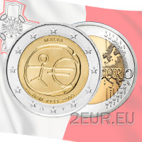Malta 2 euros UNC 2009 - 10 Años Euro