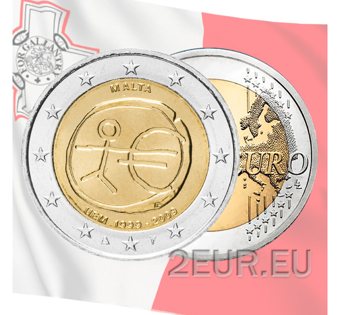 Malta 2 euros UNC 2009 - 10 Años Euro por 7.40 € ✅