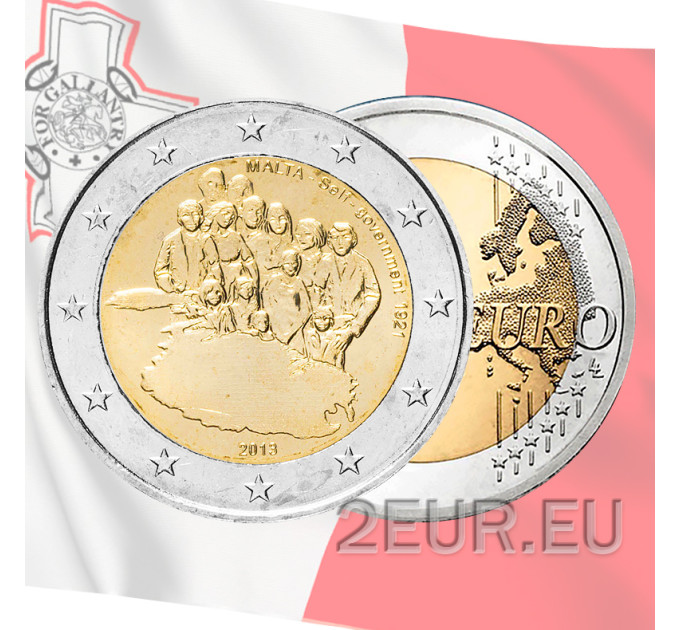 Malta 2 euros UNC 2013 - Autonomía 1921 por 6.30 € ✅