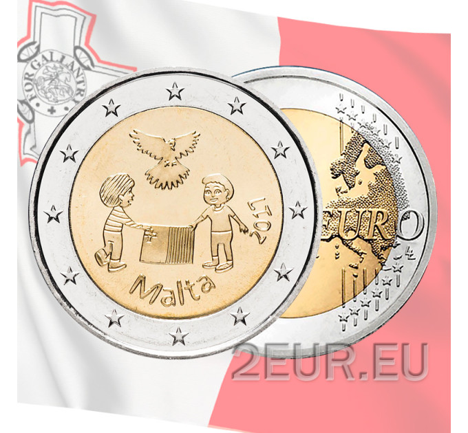 Malta 2 euros UNC 2017 - Solidaridad y Paz por 7.70 € ✅