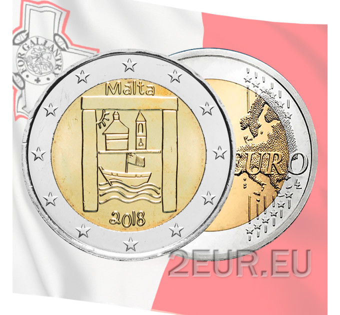 Malta 2 euro UNC 2018 - Cultural Heritage for 7.90 € ✅